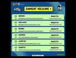 Samsat Keliling Bekasi dan Karawang, Senin 17 November 2025