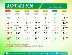 Kalender 2026 Lengkap Libur Nasional dan Cuti Bersama