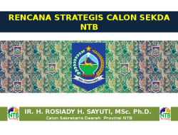 Empat Calon Sekda NTB Terdampak SOTK Baru
