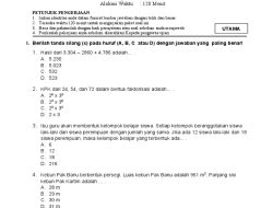 Soal Matematika SD Kelas 6 Tahun 2026, Kunci Jawaban Sumatif dan Ujian Sekolah