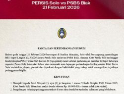 Denda Rp60 Juta untuk Persis Solo, Manajemen: Kritik Boleh, Tapi Jangan di Stadion